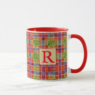 CANECA MAC RAE TARTAN Combinação Vermelha + Texto