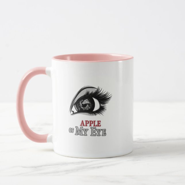 Caneca Maçã de Meus Olhos Lindos Olhos Olhos Arte (Esquerda)