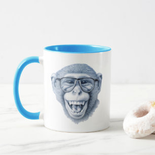 Caneca Macaco a rir com óculos