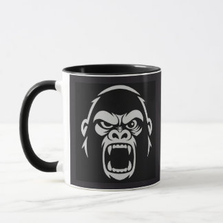 Caneca Macaco Bravo-Macaco Calmo - Logotipo da Stressed A