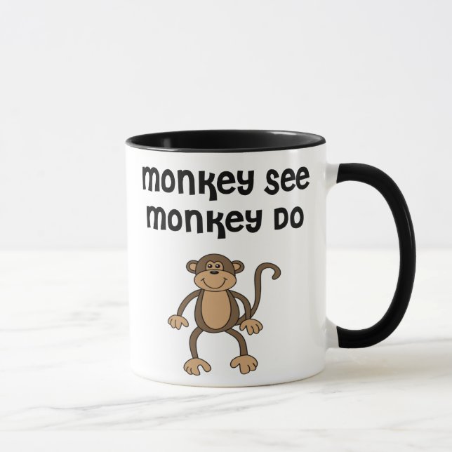 Caneca macaco vê Mug (Direita)