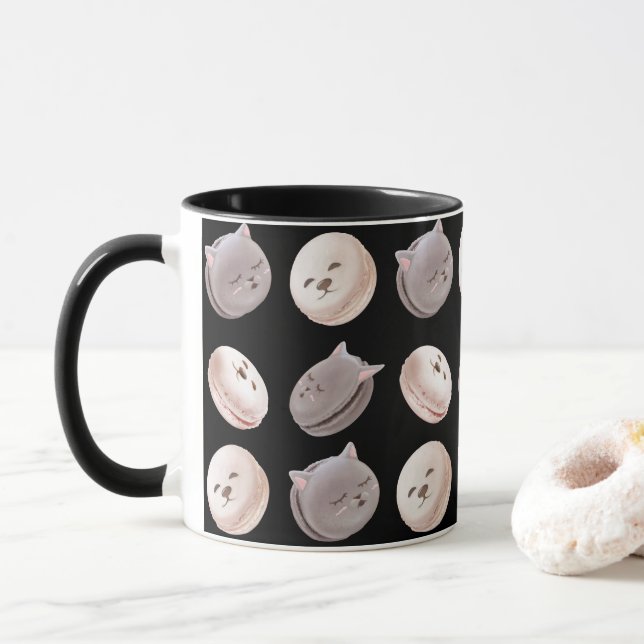 Caneca Macaron Pattern (Com Donut)