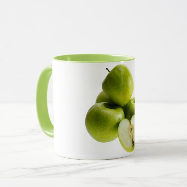 Caneca "Maçãs Verdes" Foto Bela. Comprar Agora (Frente Esquerda)