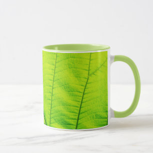 Caneca Macro Green Leaf Mug