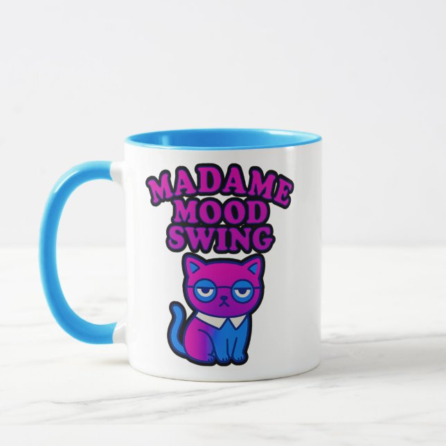 Caneca Madame Mudança de Humor – Gato Divertido de Humor (Esquerda)
