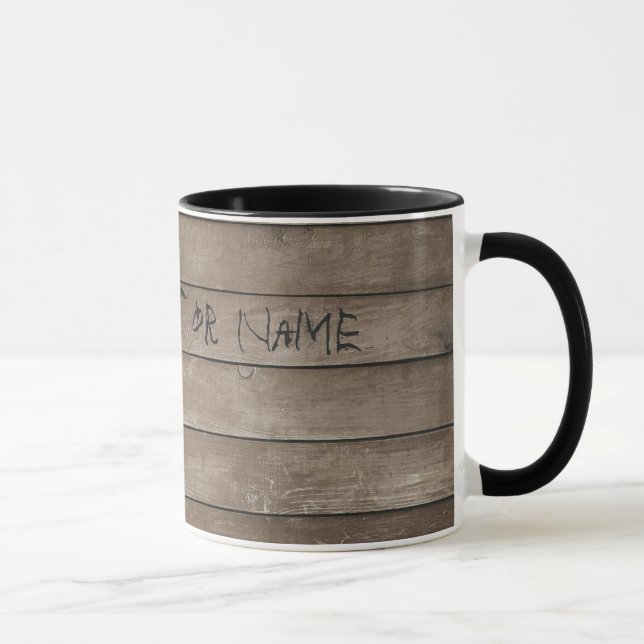 Caneca Madeira com nome gravado (Direita)