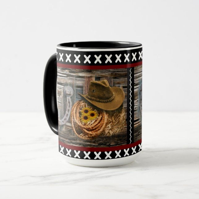 Caneca Madeira de madeira de galo-violeta (Frente Esquerda)