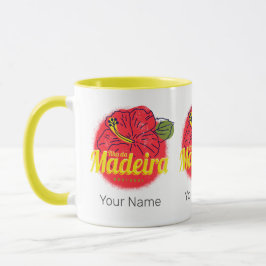 Caneca Madeira Hibiscus Fllower Island Portugal Souvenir