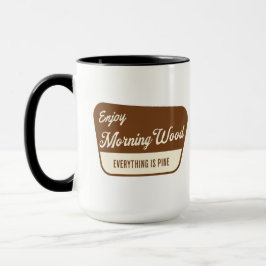 Caneca Madeira Matinal Divertida Tudo é Ótimo