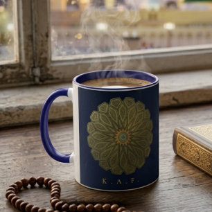 Caneca Madinah Rosette Arte Islâmica Personalizada