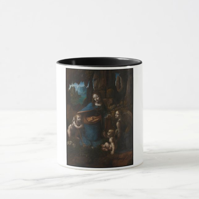 Caneca Madona das Rochas, Virgem Maria, Jesus, John (Centro)