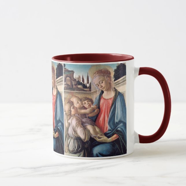 Caneca Madonna & Child Two Angels Botticelli Fine Art (Direita)