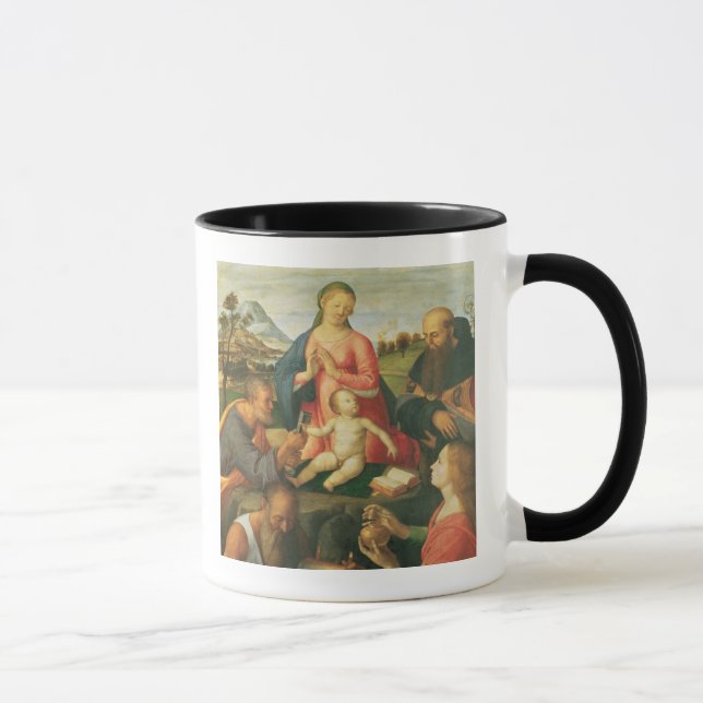 Caneca Madonna e criança com SS. Peter, Jerome e Mary (Direita)