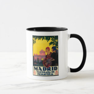 Caneca Madrid no Poster Viagem de Springtime