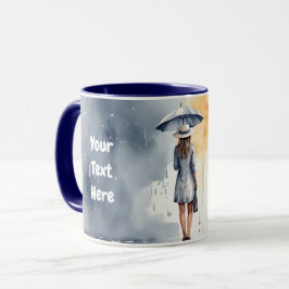Caneca Madrugada de Água Chuva com Cinza de Guarda-chuvas