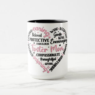 Caneca Mãe Adotiva Coração Fofo