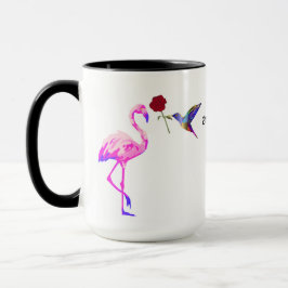 Caneca Mãe canadense Delight, Flamingo e Hummingbird
