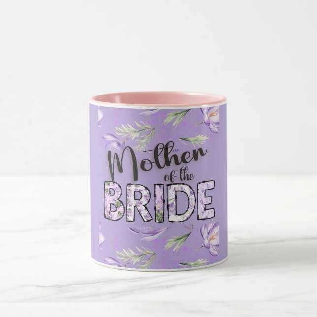 Caneca Mãe da Noiva Crocus Lavanda Personalizado (Centro)
