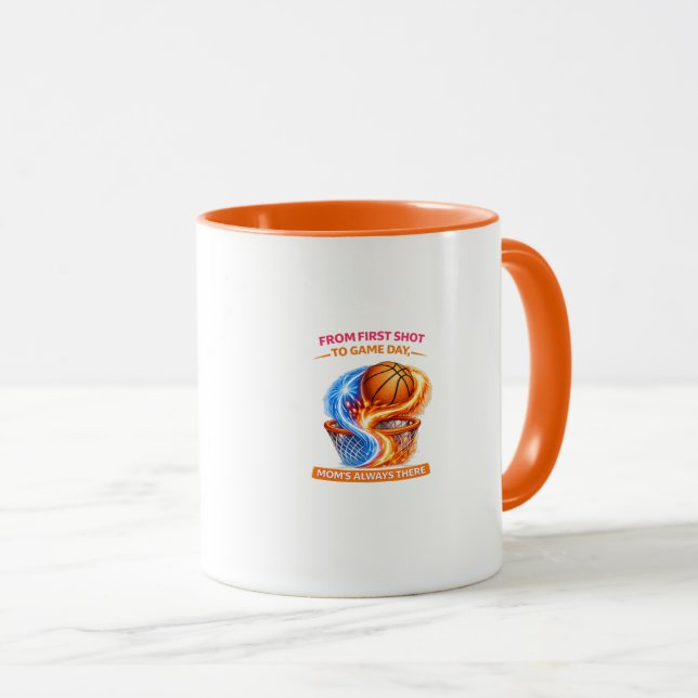 Caneca Mãe de Basquete – Ela Está Por Trás de Cada (Frente Esquerda)