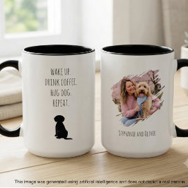 Caneca Mãe de Cachorro Acorda Bebe Café Repete
