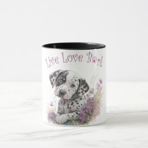 Caneca Mãe de Cachorro Dálmata Floral
