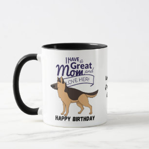Caneca MÃE DE CACHORRO DO MELHOR GERMAN SHEPHERD do Mund