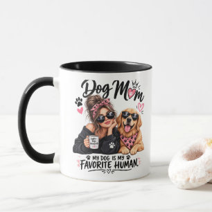 Caneca Mãe de Cachorro Fofa Golden Retriever Amante de Ca