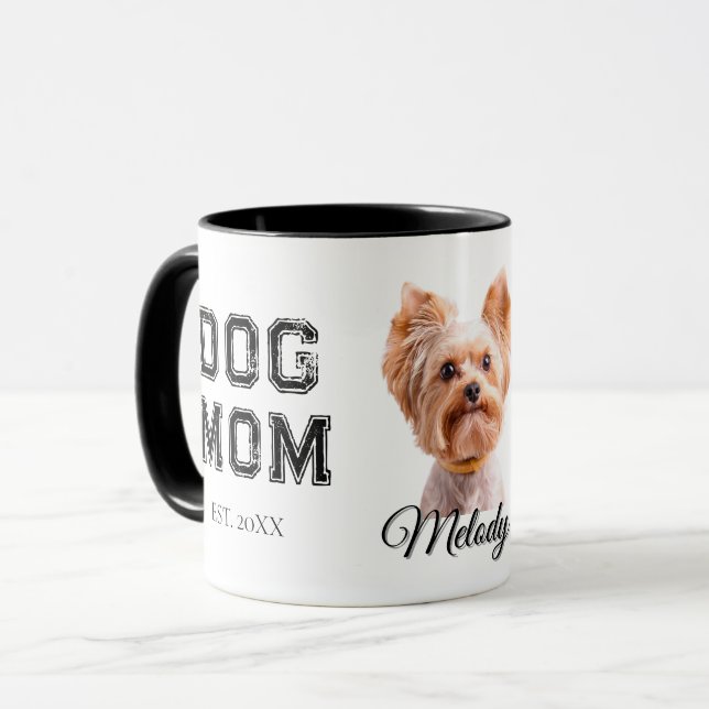 Caneca Mãe de Cachorro Foto de Cachorro Personalizada (Frente Esquerda)
