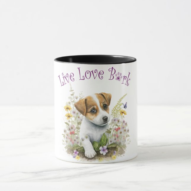Caneca Mãe de Cachorro Jack Russell Floral (Centro)