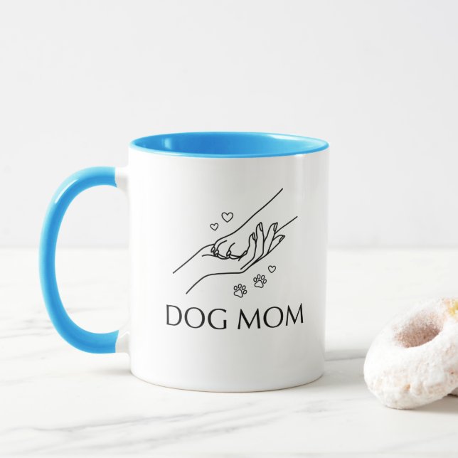 Caneca Mãe de Cachorro Mão e Pata (Com Donut)