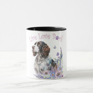 Caneca Mãe de Cachorro Springer Spaniel Floral