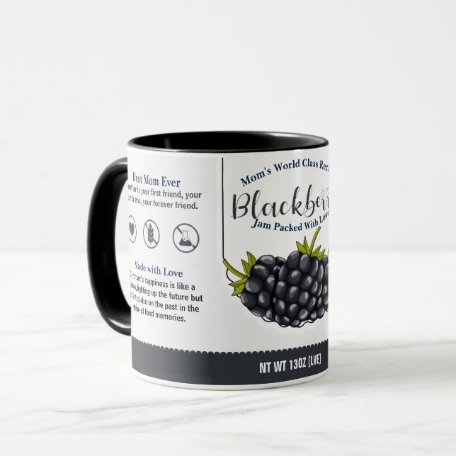 Caneca Mãe de classe mundial Blackberry Love Jam Mug (Frente Esquerda)