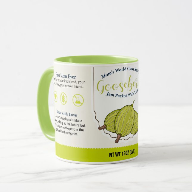 Caneca Mãe de classe mundial Gooseberry Love Jam Mug (Frente Esquerda)