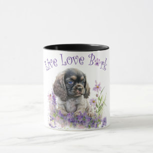 Caneca Mãe de Cocker Spaniel Floral