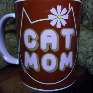 Caneca MÃE DE GATO com Flor Rosa