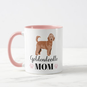 Caneca Mãe de Goldendoodle com foto personalizada