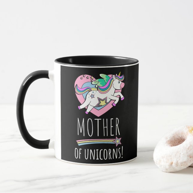 Caneca Mãe De Unicórnios! (Com Donut)
