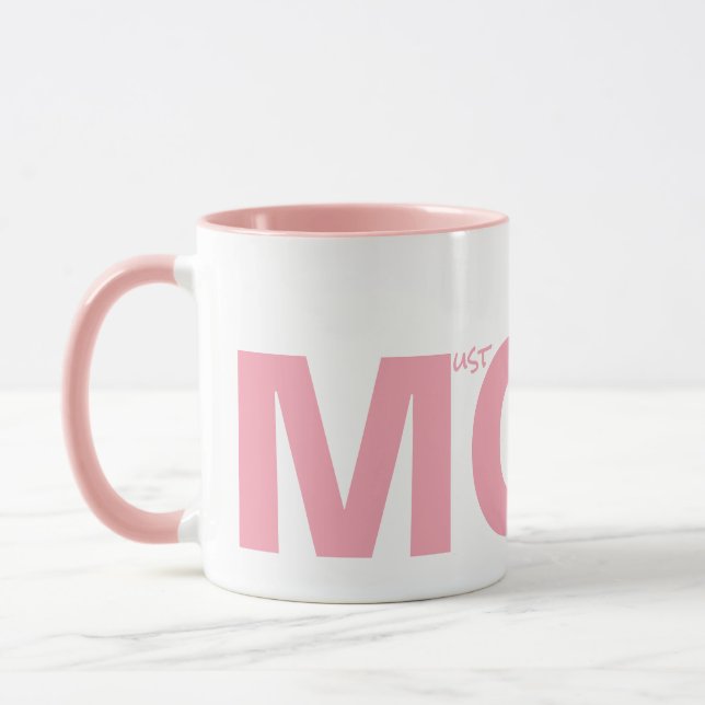 Caneca MÃE (deve obedecer-me) Rosa (Esquerda)
