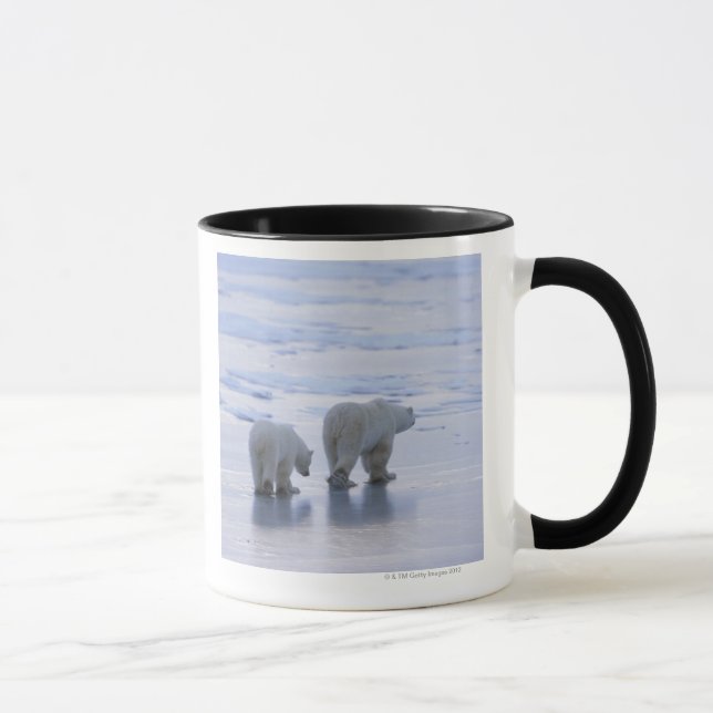 Caneca Mãe e Cub do urso polar (Direita)