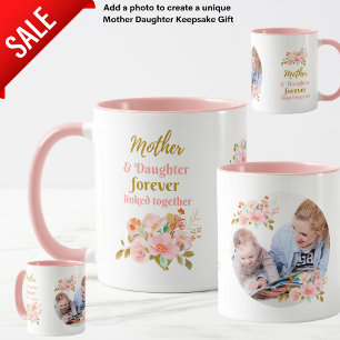 Caneca Mãe e Filha para sempre - FOTO Floral Vinculada