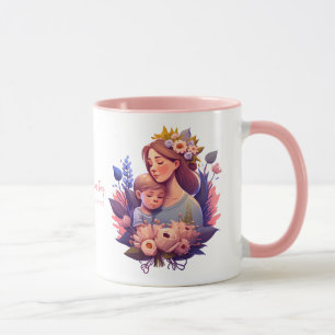 Caneca Mãe E Filho Feliz Dia de as mães