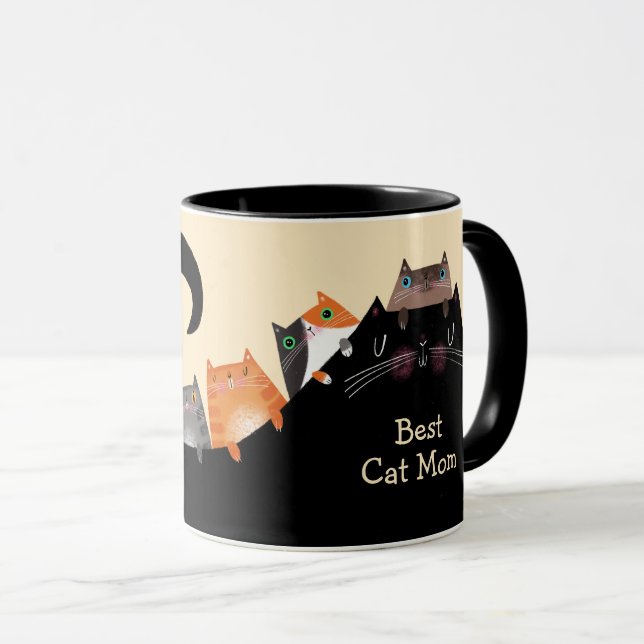 Caneca Mãe e Gatinhos (Frente Esquerda)