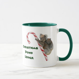 Caneca Mãe e Natal do bastão de doces do Koala de Joey