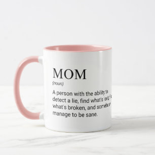 Caneca Mãe Engraçada E Adorável Definição De Mãe