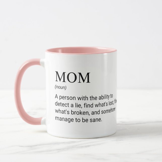 Caneca Mãe Engraçada E Adorável Definição De Mãe (Esquerda)