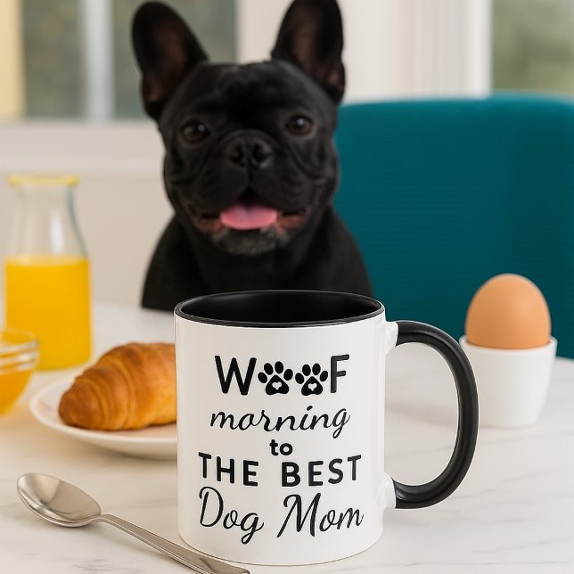 Caneca Mãe Engraçada e Personalizada Amante de Cachorro B (Criador carregado)
