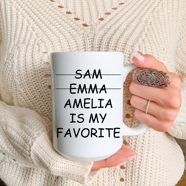 Caneca Mãe Engraçada Filha Favorita / Café de Aniversário (Funny Mom Favorite Child / Mom Birthday Coffee Mug)
