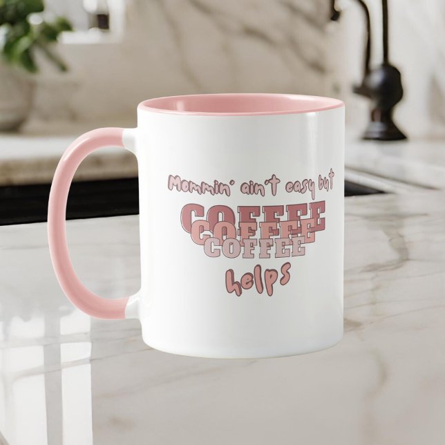 Caneca Mãe Engraçada Moderna Cita Rosa (Criador carregado)