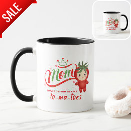 Caneca Mãe, Eu Te Amo Da Minha Cabeça TOMATOS Mães Engraç