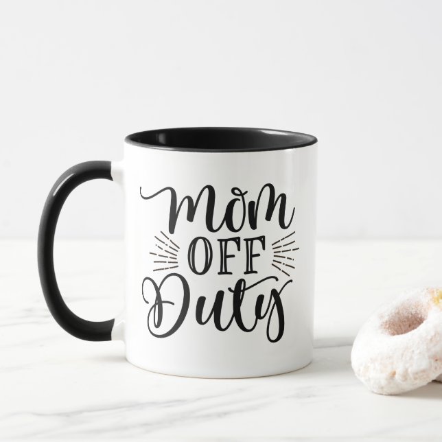 Caneca Mãe Fora de Serviço Presente Divertido para Mãe (Com Donut)